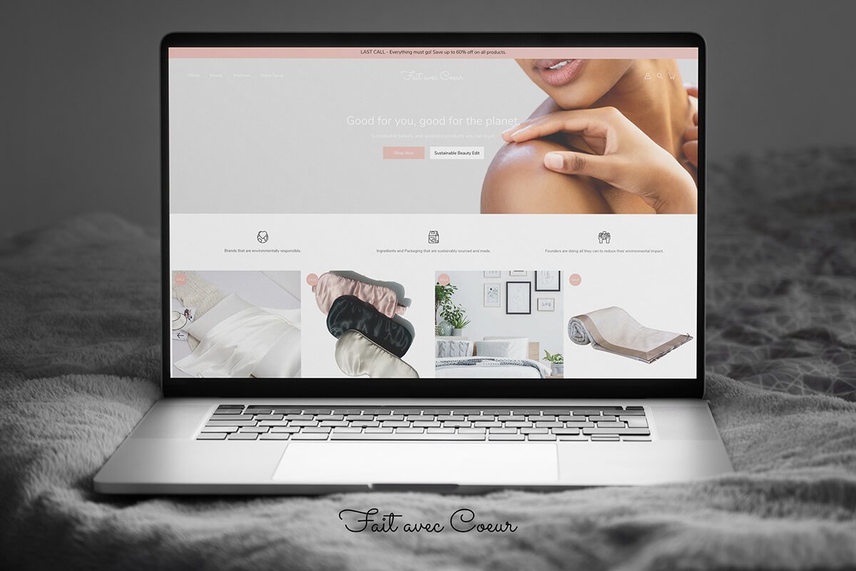 Beautiful Shopify store design for Fait Avec Coeur