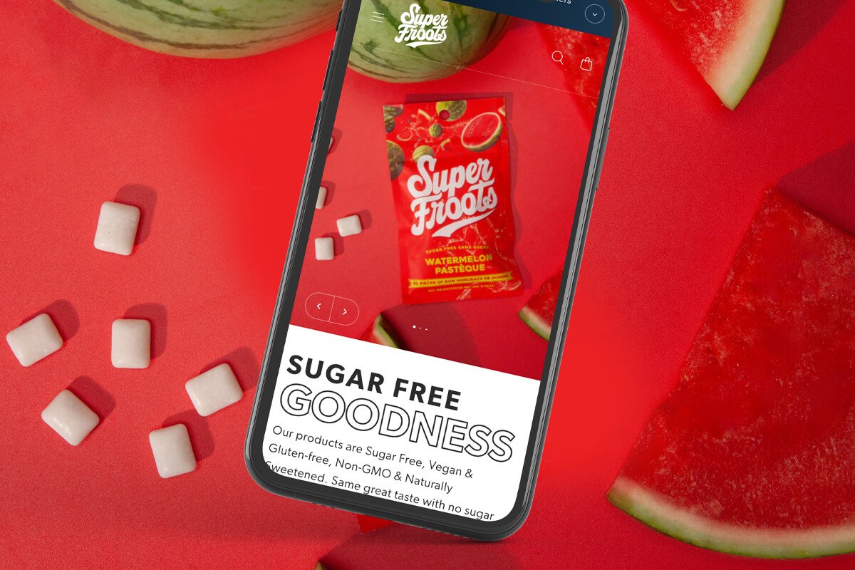 Mobile view of responsive Shopify website