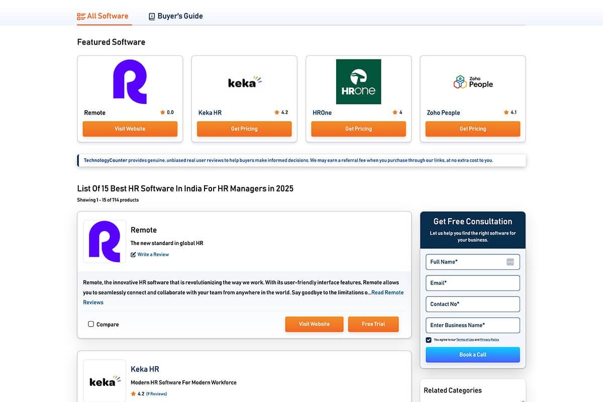Software finder UX overhaul
